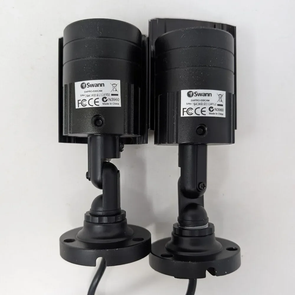Swann Pro-530 Security Camera Lot Of 2 with Cables Pro Series CCTV